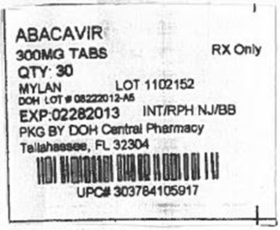 Abacavir Tablets, Usp 300 mg Carton Labels (Abacavir 300mg)